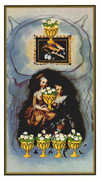 Six of Cups Tarot card in Salvador Dali deck