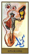 Page of Cups Tarot card in Salvador Dali deck