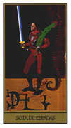 Page of Swords Tarot card in Salvador Dali Tarot deck