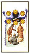 Six of Coins Tarot card in Salvador Dali Tarot deck
