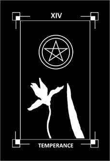 Temperance Tarot card in Dark Exact Tarot deck