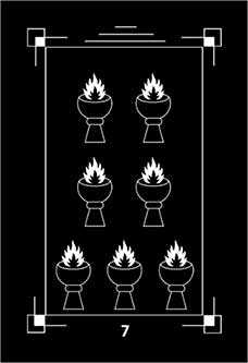 Seven of Cups Tarot card in Dark Exact Tarot deck
