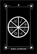 Wheel of Fortune Tarot card in Dark Exact Tarot deck