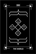 The World Tarot card in Dark Exact deck