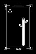 Page of Wands Tarot card in Dark Exact deck
