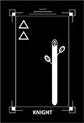 Knight of Wands Tarot card in Dark Exact deck