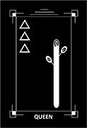 Queen of Wands Tarot card in Dark Exact deck
