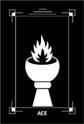 Ace of Cups Tarot card in Dark Exact deck