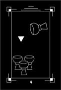 Four of Cups Tarot card in Dark Exact deck