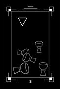 Five of Cups Tarot card in Dark Exact Tarot deck