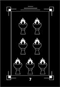 Seven of Cups Tarot card in Dark Exact deck