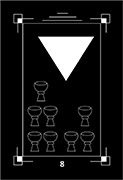 Eight of Cups Tarot card in Dark Exact Tarot deck