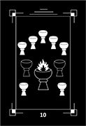 Ten of Cups Tarot card in Dark Exact Tarot deck