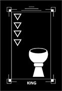King of Cups Tarot card in Dark Exact deck