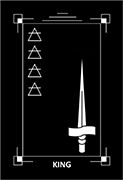 King of Swords Tarot card in Dark Exact Tarot deck
