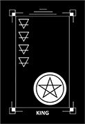 King of Coins Tarot card in Dark Exact deck