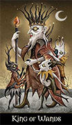 King of Wands Tarot card in Deviant Moon Tarot deck