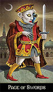 Page of Swords Tarot card in Deviant Moon Tarot deck