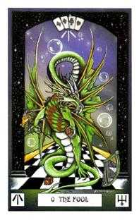 The Fool Tarot card in Dragon Tarot deck