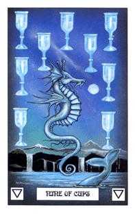 Nine of Cups Tarot card in Dragon Tarot deck