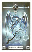 Queen of Swords Tarot card in Dragon Tarot deck