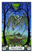 Page of Coins Tarot card in Dragon deck