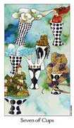 Seven of Cups Tarot card in Dreaming Way Tarot deck