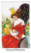 Queen of Coins Tarot card in Dreaming Way Tarot deck