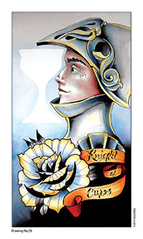 Knight of Cups Tarot card in Eight Coins' Tattoo Tarot Tarot deck