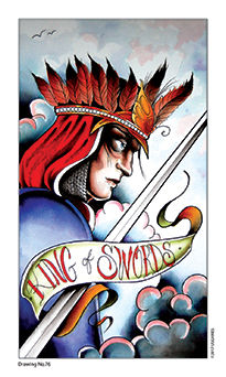 King of Swords Tarot card in Eight Coins' Tattoo Tarot Tarot deck
