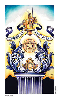 Knight of Pentacles Tarot card in Eight Coins' Tattoo Tarot Tarot deck
