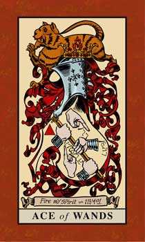 Ace of Wands Tarot card in English Magic Tarot Tarot deck