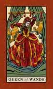 Queen of Wands Tarot card in English Magic Tarot deck