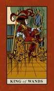 King of Wands Tarot card in English Magic Tarot deck