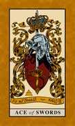 Ace of Swords Tarot card in English Magic Tarot deck