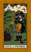 Five of Swords Tarot card in English Magic Tarot Tarot deck
