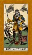 King of Swords Tarot card in English Magic Tarot deck