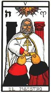 The Hierophant Tarot card in Esoterico Tarot deck