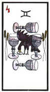 Four of Cups Tarot card in Esoterico Tarot deck