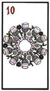 Ten of Cups Tarot card in Esoterico deck