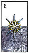 Eight of Swords Tarot card in Esoterico deck
