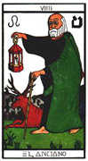 The Hermit Tarot card in Esoterico Tarot deck