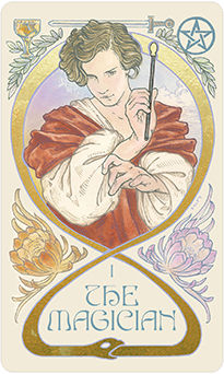 The Magician Tarot card in Ethereal Visions Tarot deck