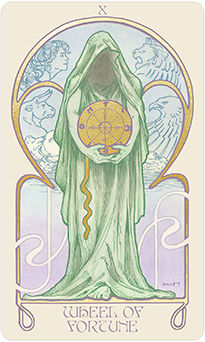 Wheel of Fortune Tarot card in Ethereal Visions Tarot deck