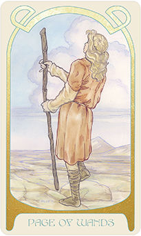 Page of Wands Tarot card in Ethereal Visions Tarot deck