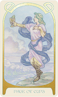 Page of Cups Tarot card in Ethereal Visions Tarot deck