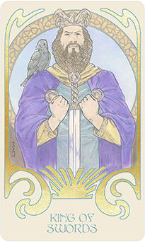 King of Swords Tarot card in Ethereal Visions Tarot deck