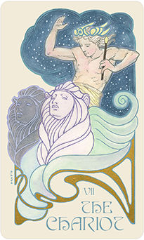 The Chariot Tarot card in Ethereal Visions Tarot deck