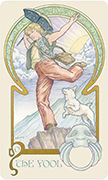 The Fool Tarot card in Ethereal Visions Tarot deck