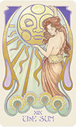 The Sun Tarot card in Ethereal Visions Tarot deck